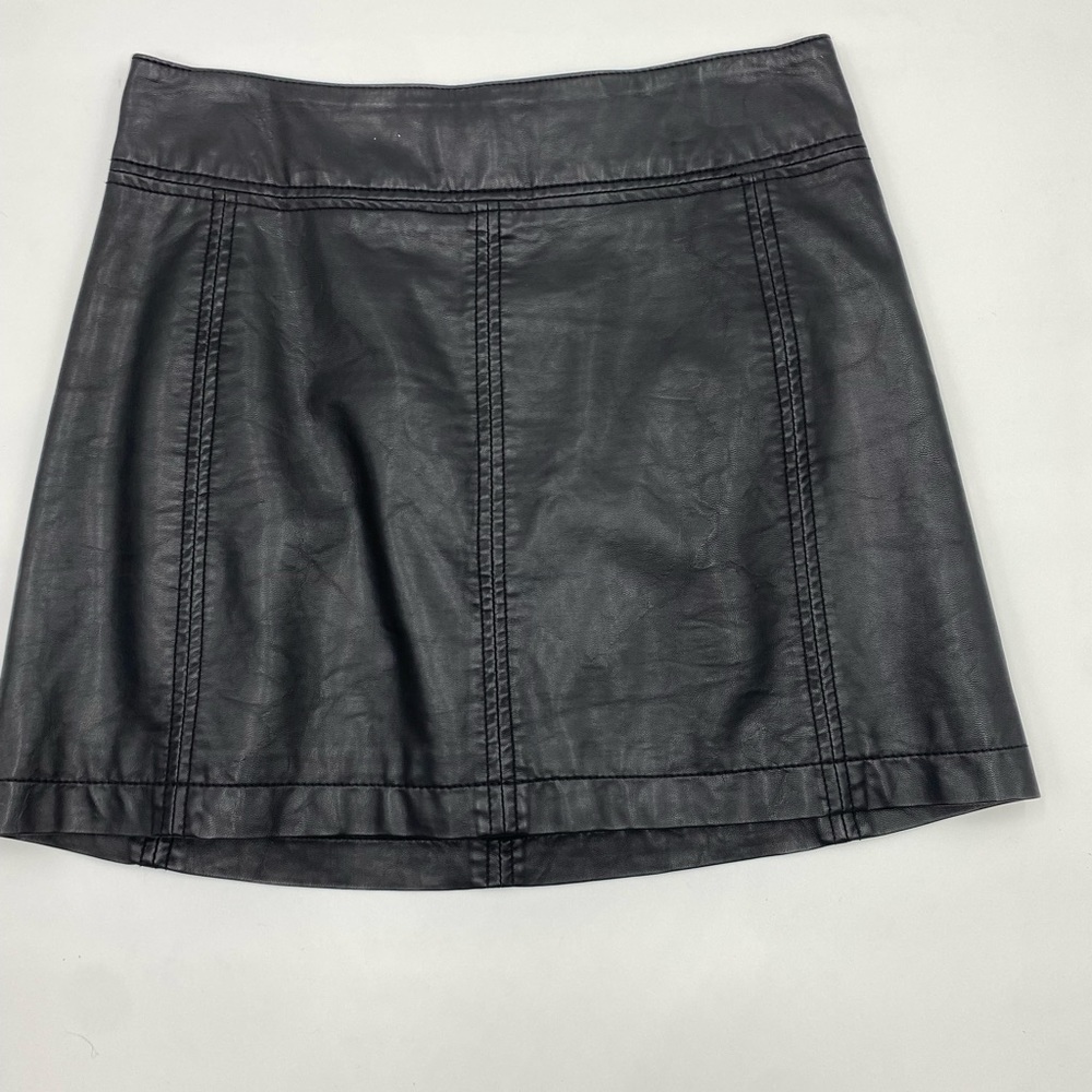 Free People Vegan Leather Mini Skirt